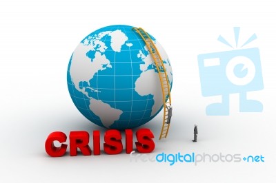 Global Crisis Stock Image