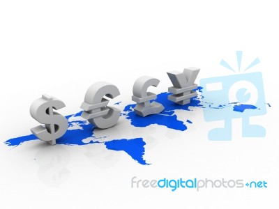 Global Currencies Stock Image