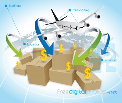 Global Logistics Business Stock Image