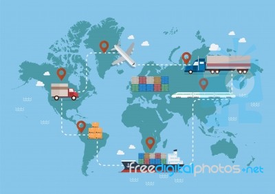 Global Logistics Network Stock Image