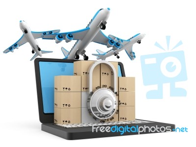 Global Logistics Network, Cargo Shipping, Import-export Commerci… Stock Image