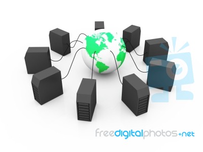 Global Network Stock Image