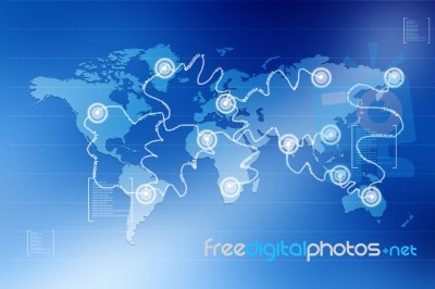 Global Network Stock Image