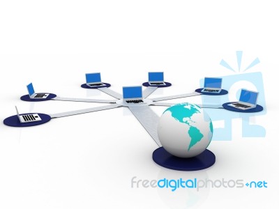 Global Network Stock Image