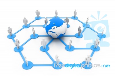 Global Network Stock Image