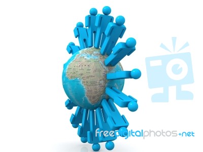 Global Network  Stock Image