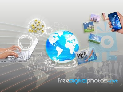 Global network concept Stock Image