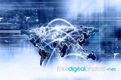 Global Network Connection Stock Image