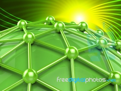 Global Network Indicates Technology Communication And Online Stock Image