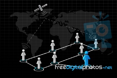 Global Networking Stock Image