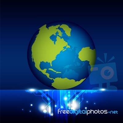 Global Telecom Technology Stock Image