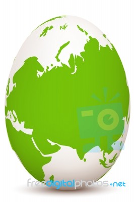 Globe In Egg Shape Stock Image