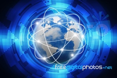 Globe Internet Connecting Stock Image