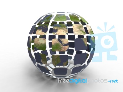 Globe With Geographical Area Stock Image
