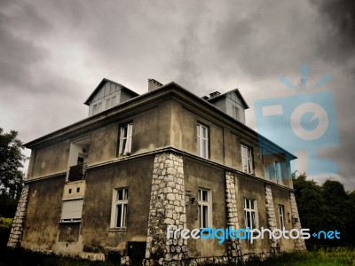 Gloomy House Stock Photo