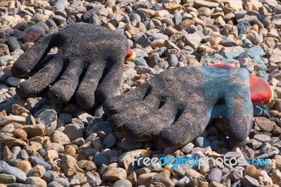 Gloves For Working In The Garden Stock Photo