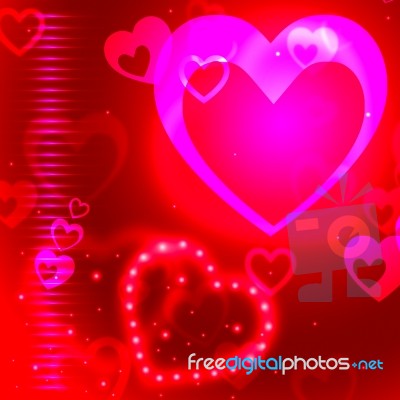 Glow Background Indicates Valentine Day And Backgrounds Stock Image