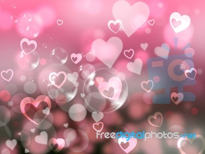 Glow Background Indicates Valentines Day And Affection Stock Image