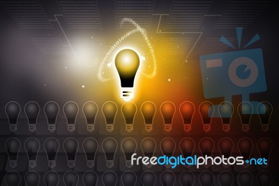 Glowing Bulb Stock Image