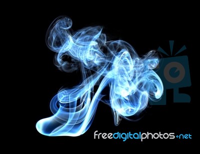 Glowing Of Smoke Stock Photo