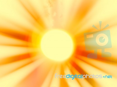 Glowing Sun In Space Illustration Background Stock Photo