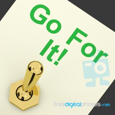 Go For It Switch Stock Image