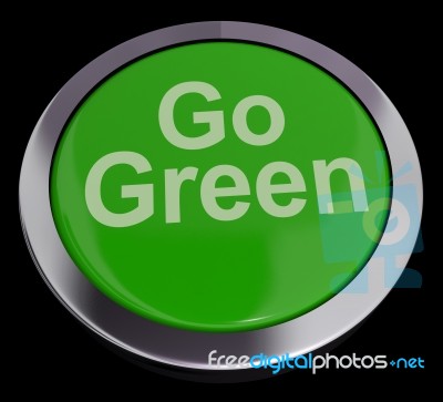 Go Green Button Stock Image