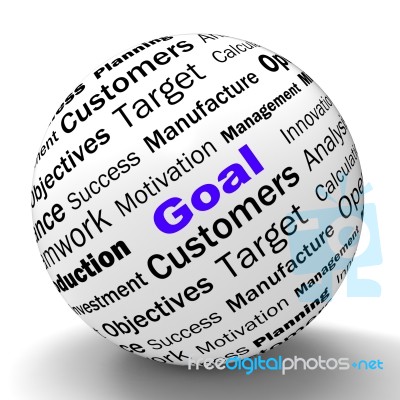 Goal Sphere Definition Shows Future Aims And Aspirations Stock Image