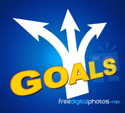 Goals Arrows Shows Targeting Direction And Aspirations Stock Image