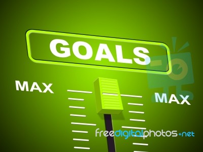 Goals Max Shows Upper Limit And Maximum Stock Image