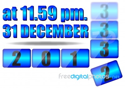 Going into new year 2013 Stock Image