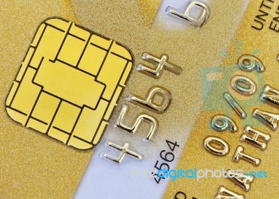 Gold Credit Card Stock Photo