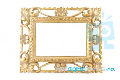 Gold Metal Frame Stock Photo