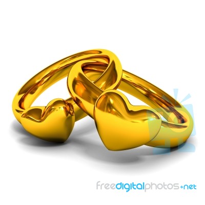 Gold Rings Stock Image