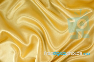 Gold Satin Fabric Stock Photo