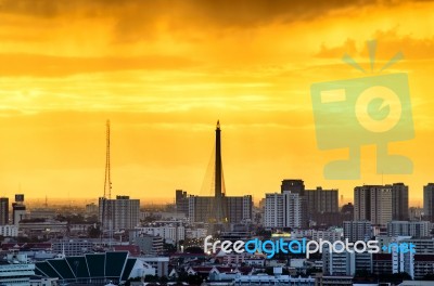 Golden Bangkok Stock Photo
