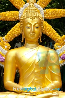 Golden Buddha Statue Stock Photo