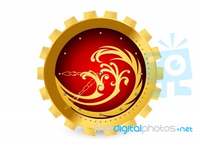 Golden Clock Stock Image Golden Clock Stock Image