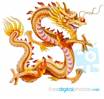 Golden Dragon Stock Photo