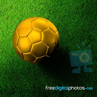 Golden Football Stock Image