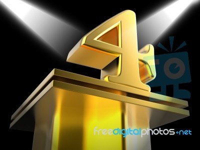 Golden Four On Pedestal Means Movie Awards Or Prizes Stock Image Golden Four On Pedestal Means Movie Awards Or Prizes Stock Image