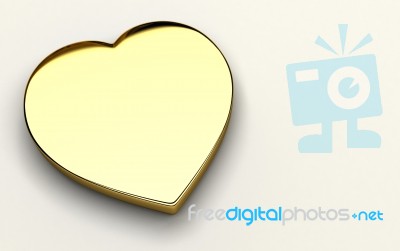 Golden Heart Stock Image