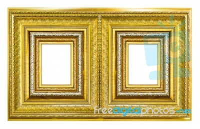 Golden Picture Frames Stock Photo