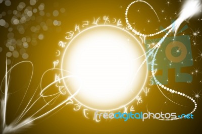 Golden Round Background Stock Image