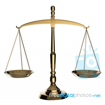 Golden Scales Of Justice Stock Image