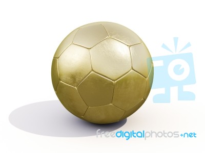 Golden Soccer Ball Stock Image