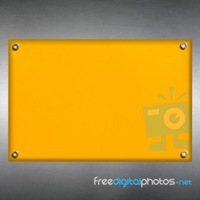 Golden Steel Plate Stock Image