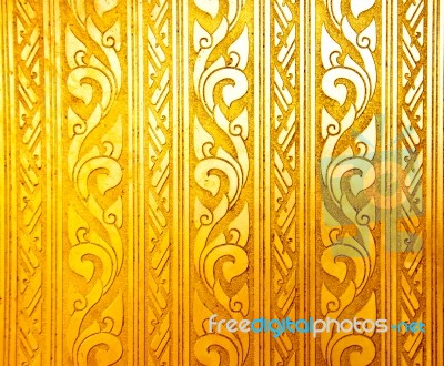 Golden Thai Background Stock Photo