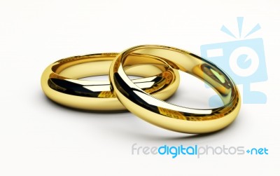 golden Wedding Ring Stock Image