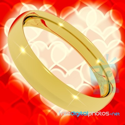 Golden Wedding Ring Stock Image
